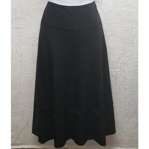 Rafaella Black Midi Skirt Size 8 Circle Silhouette Lined Elegant Old Money Style